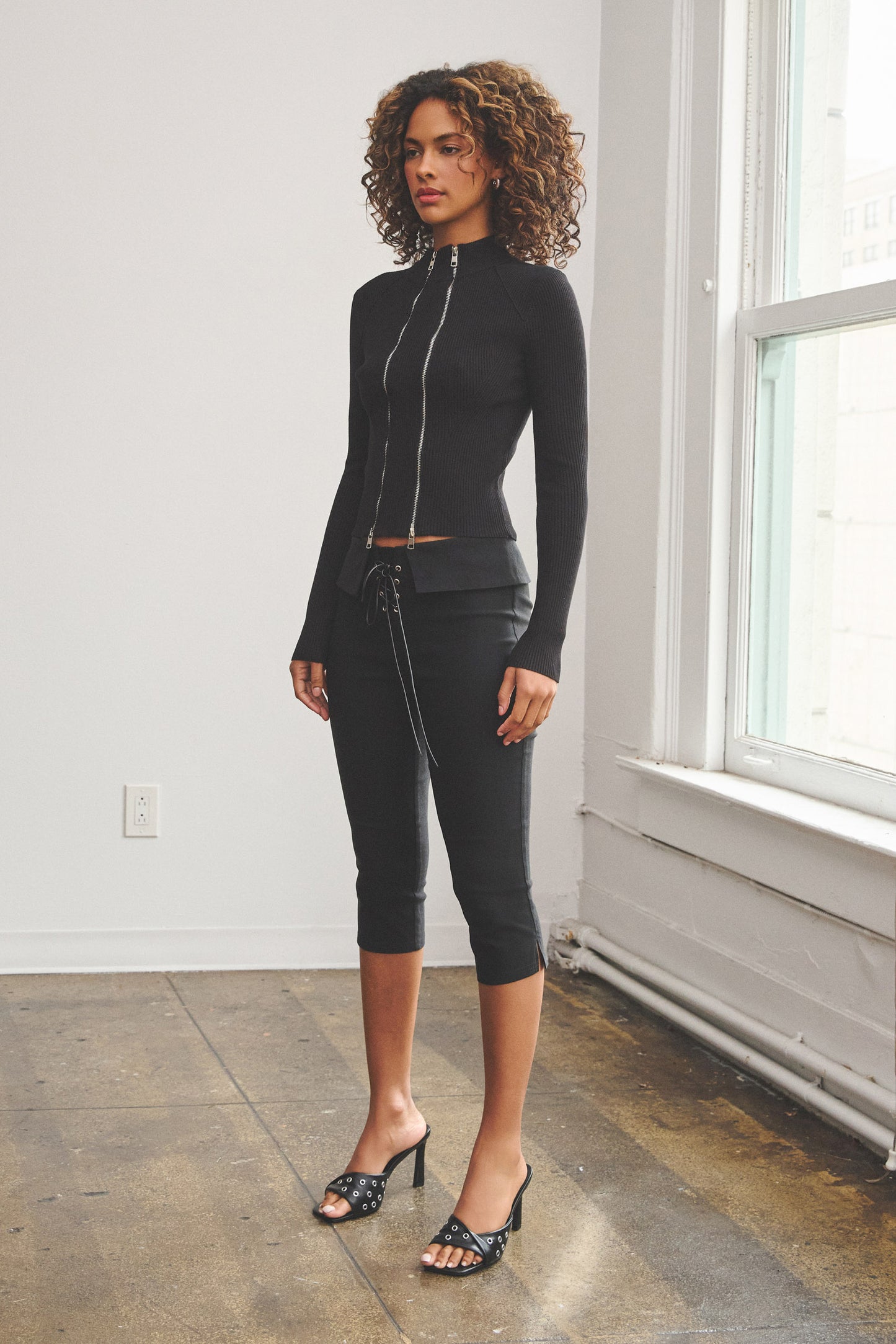 Double Full Zip Long Sleeve Shirt