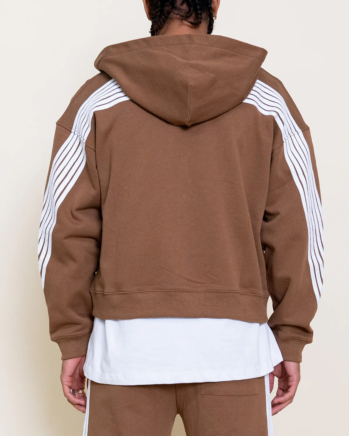 Stripped Zip Up Jacket