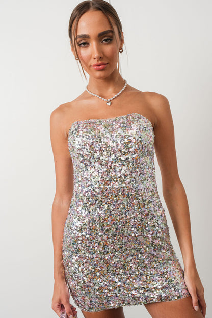 Drop The Ball Sequin Dress