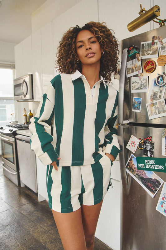 Collared Shirt and short set
