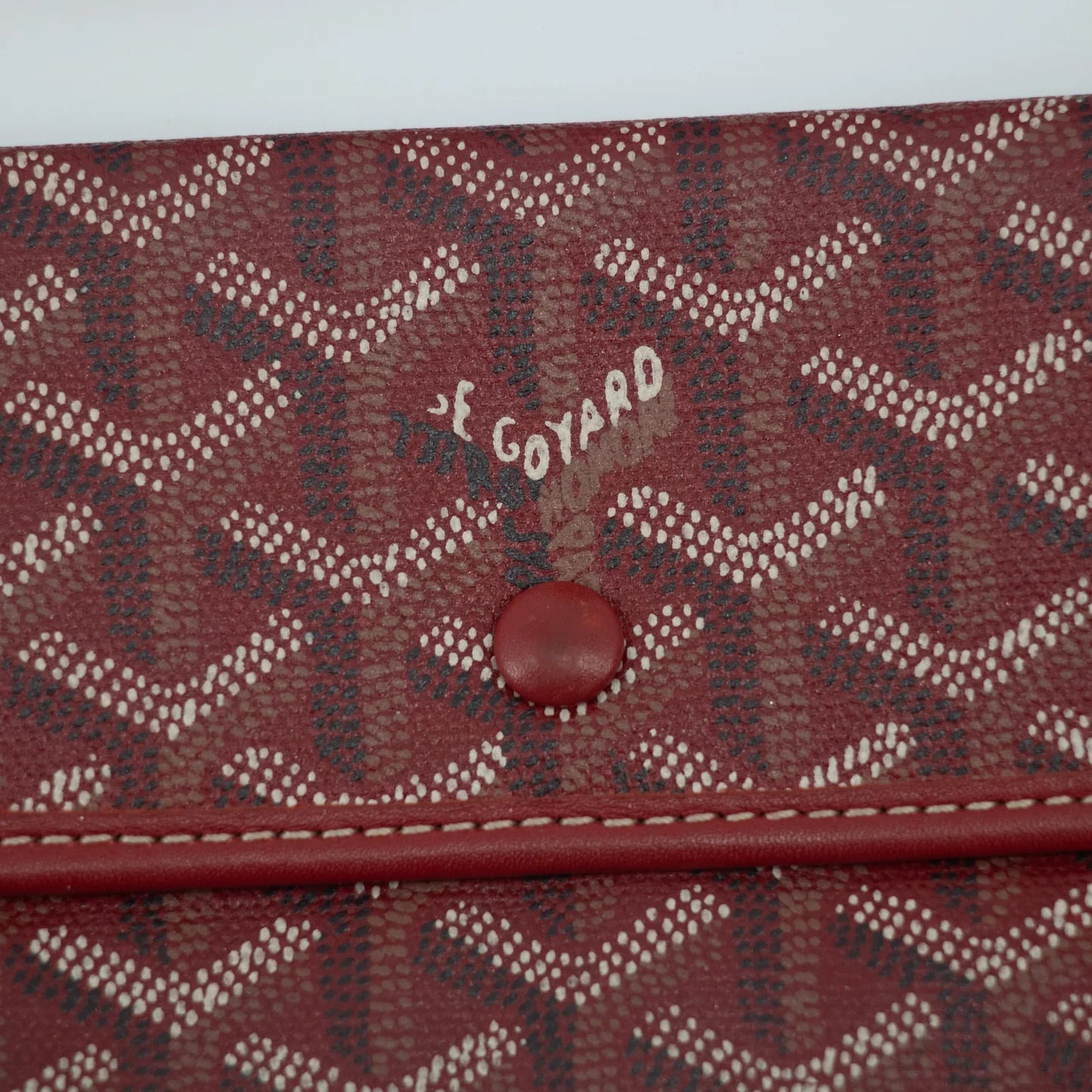 Goyard Red Herringbone Saint Louis PM w/ Pouch