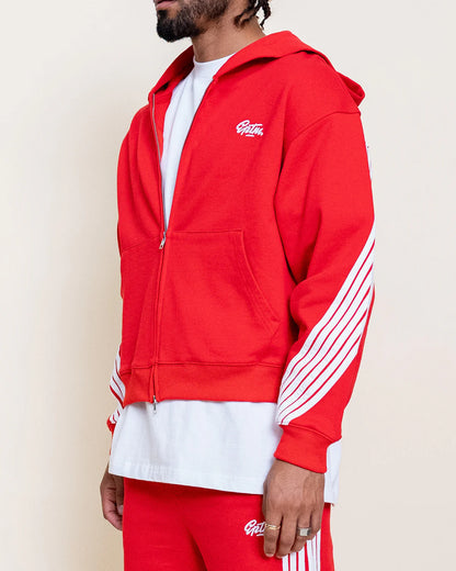 Stripped Zip Up Jacket