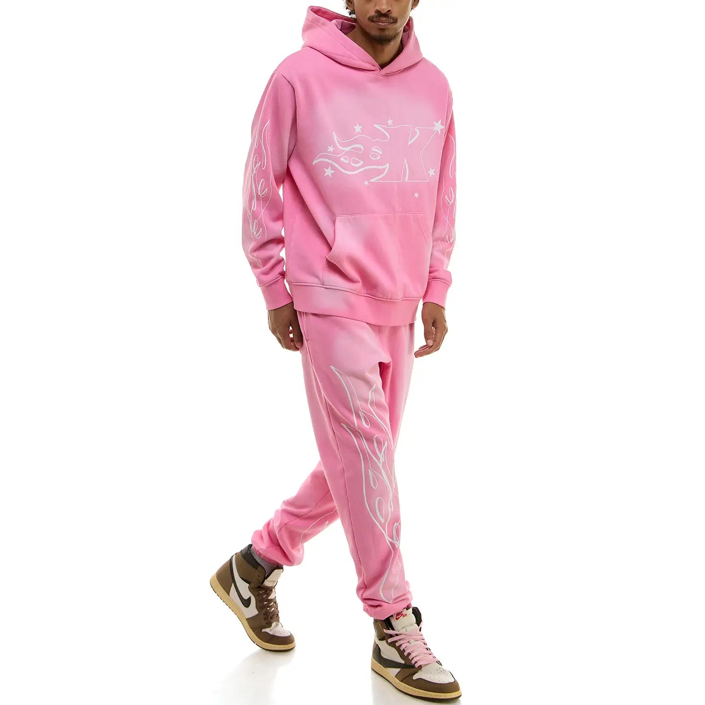 Pink tape Sweatsuit Set