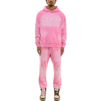Pink tape Sweatsuit Set