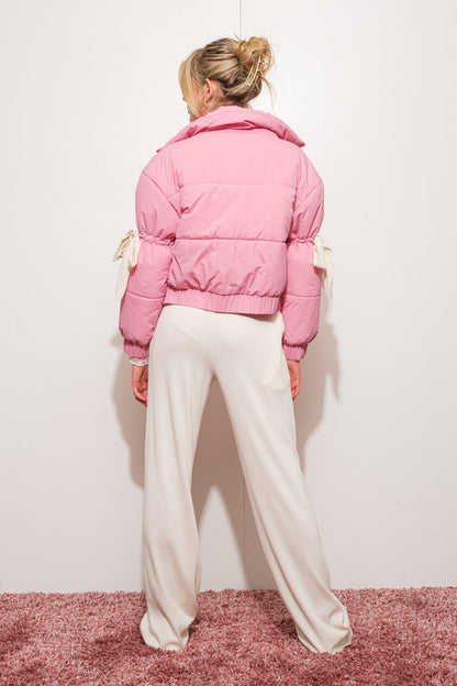 Bow Baby Puffer Jacket