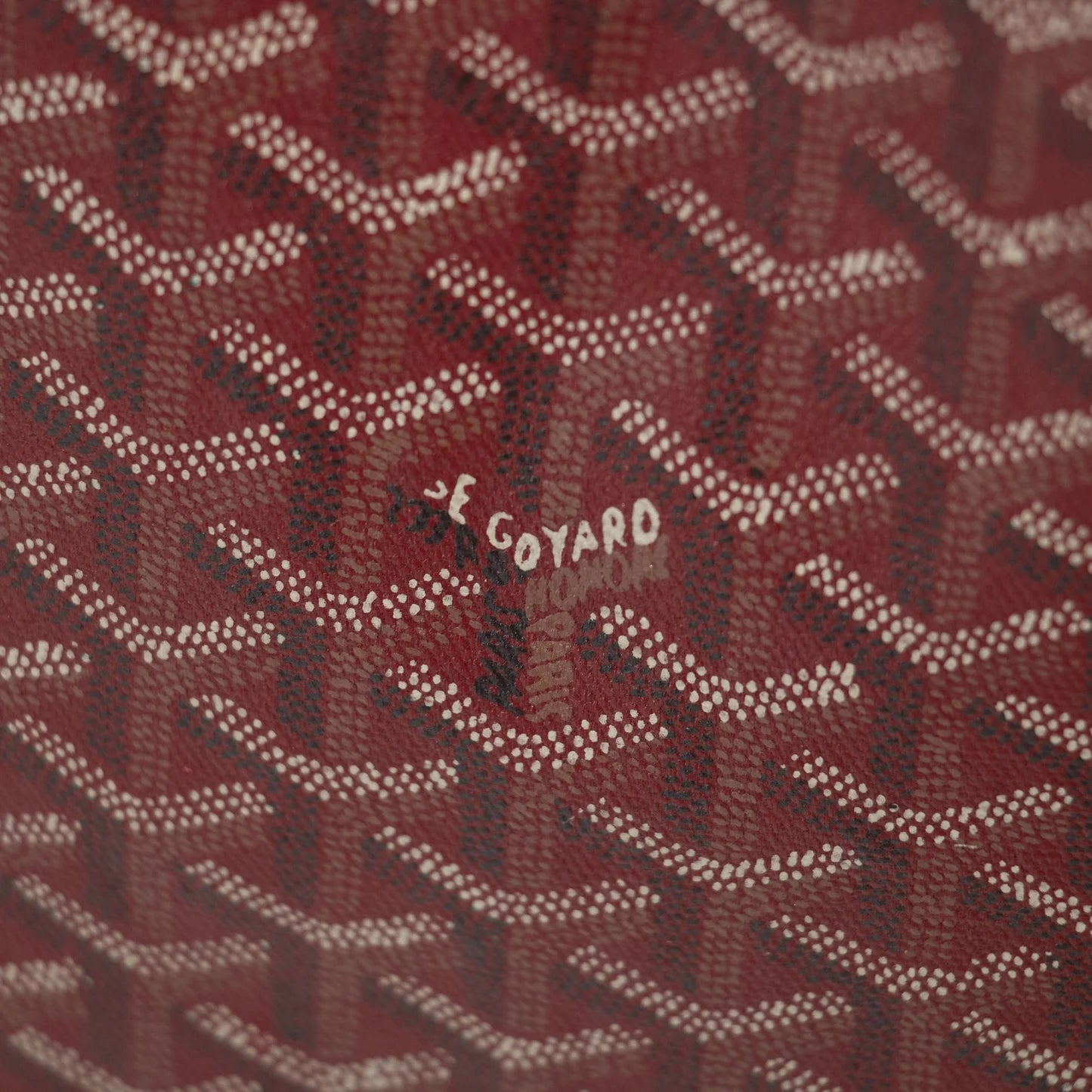 Goyard Red Herringbone Saint Louis PM w/ Pouch