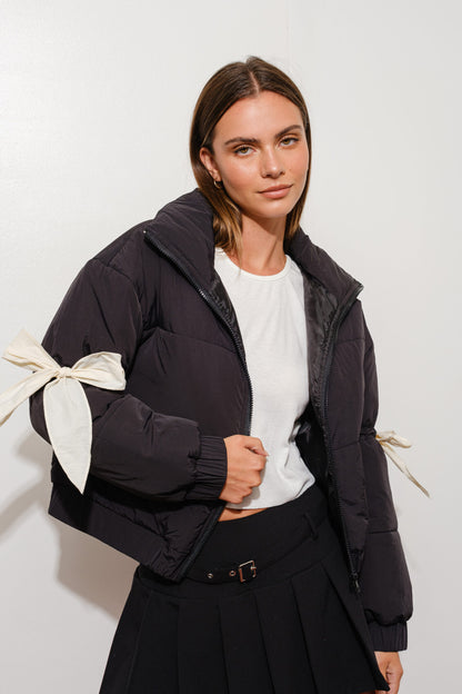 Bow Baby Puffer Jacket