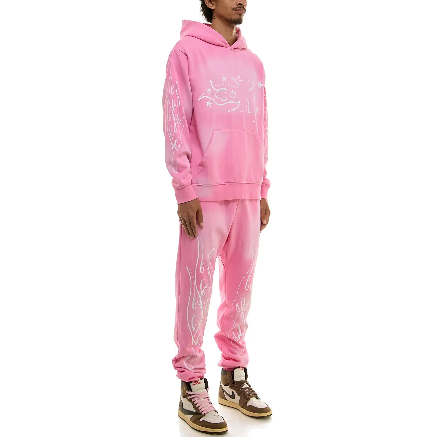 Pink tape Sweatsuit Set