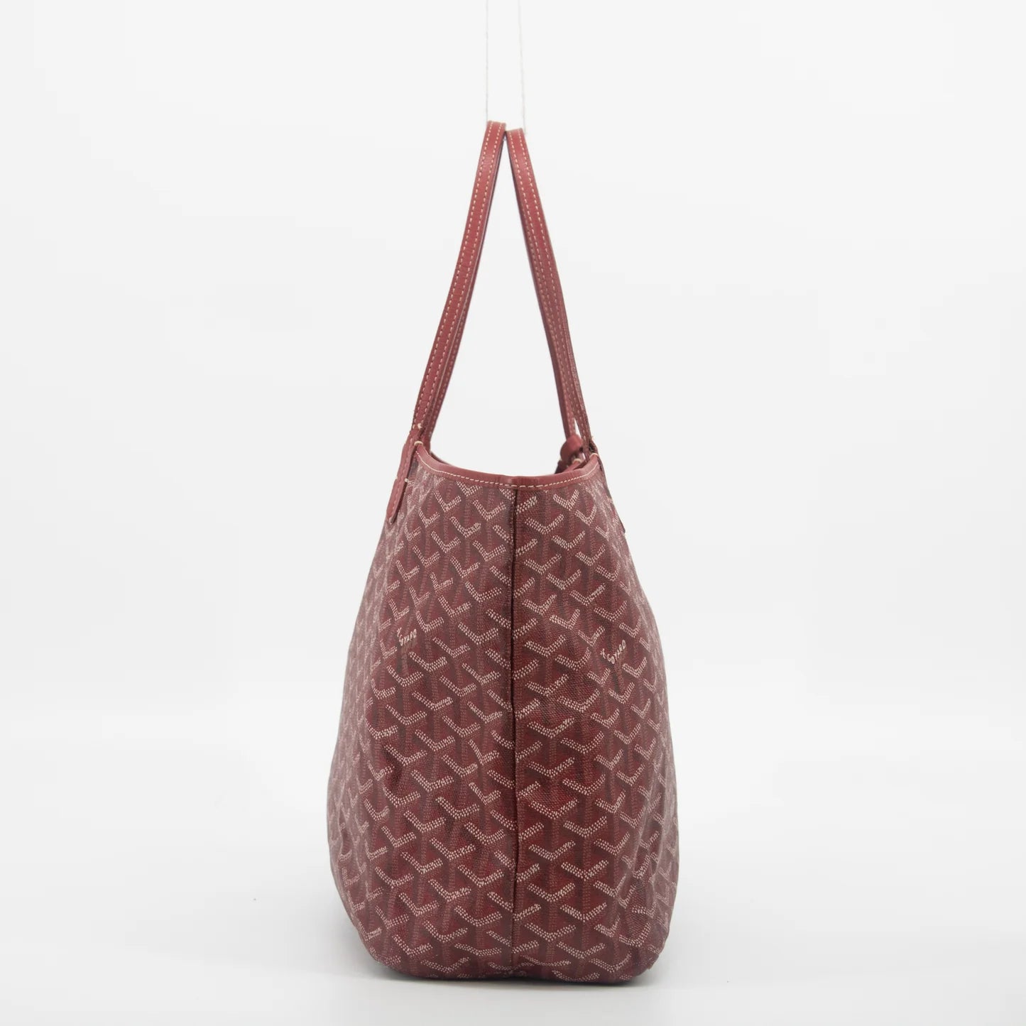 Goyard Red Herringbone Saint Louis PM w/ Pouch