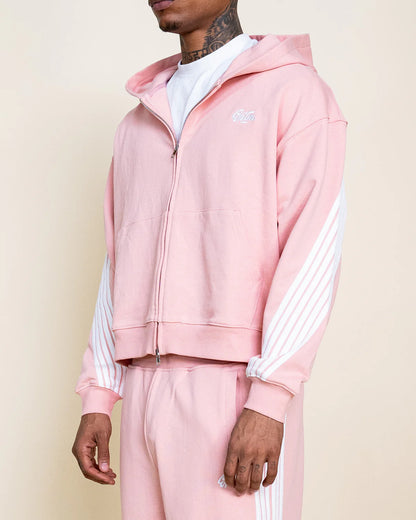 Stripped Zip Up Jacket